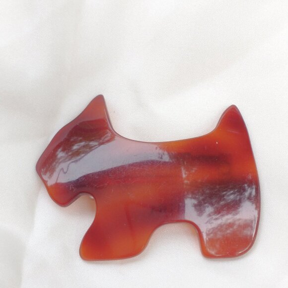 Tortoiseshell dog bar hair clip by AGATHA, Paris - vintage - Picture 2 of 4